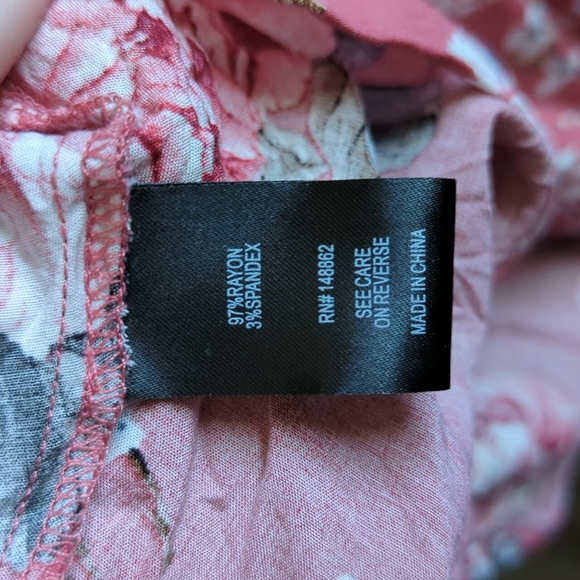 Torrid Pink Stretch Challis Surplice Blouse - Picture 8 of 8